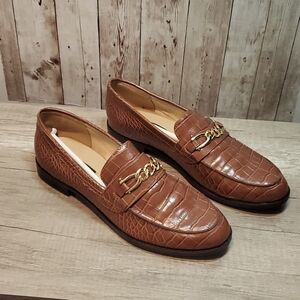 NWOT Nine West Loafers Chain Detail Sz 6.5M NEVER WORN